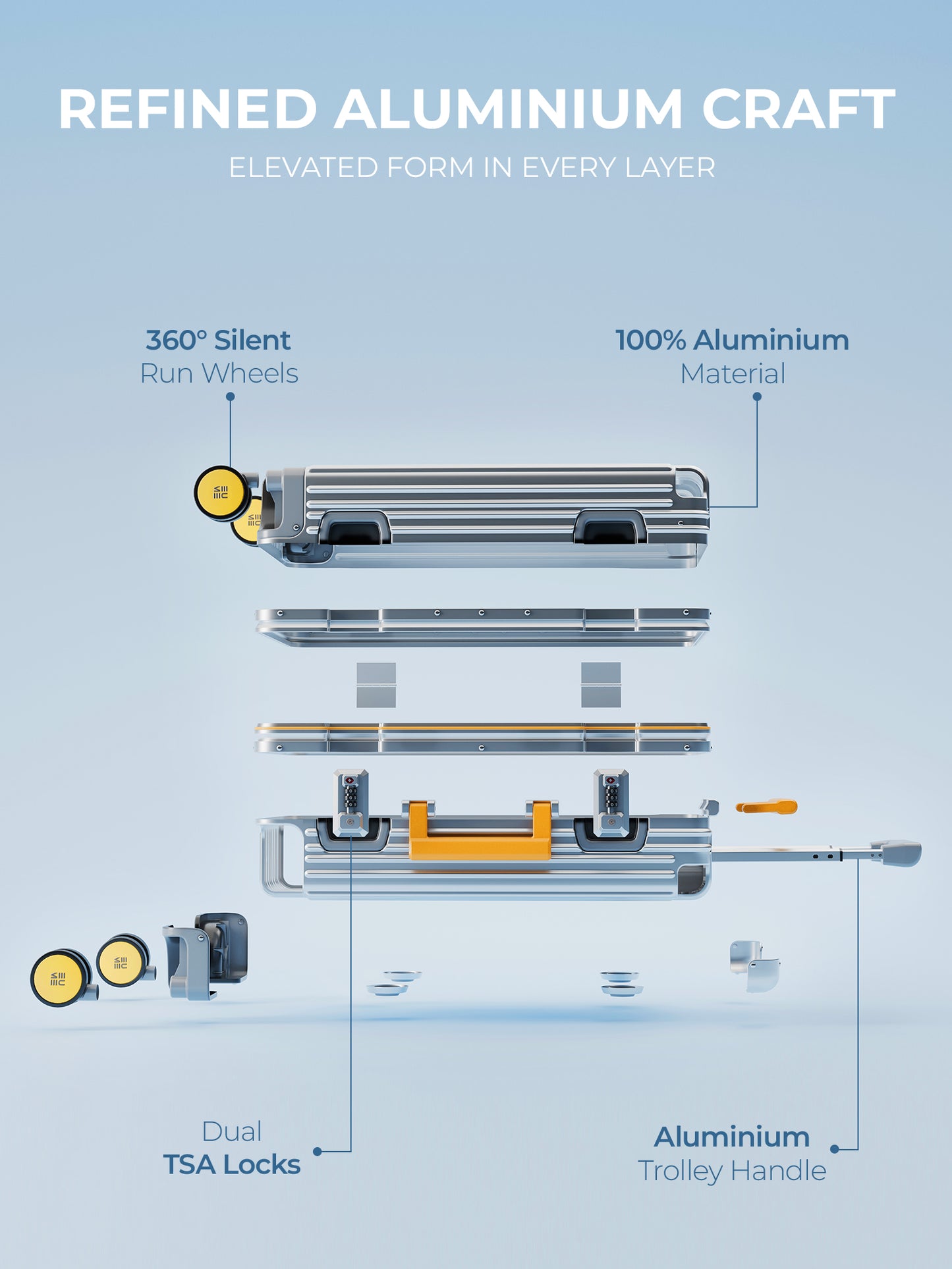 Aluminium Cabin + Trunk Check-In Plus