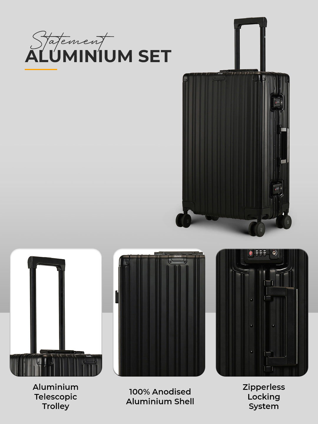 Aluminum Black Check-In Medium