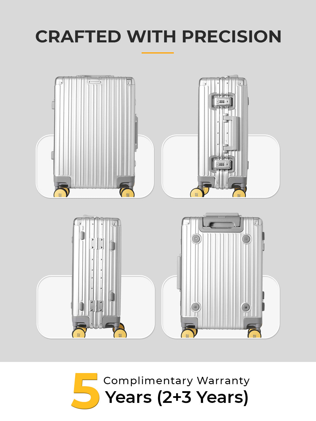 Aluminum Silver Check-In Medium