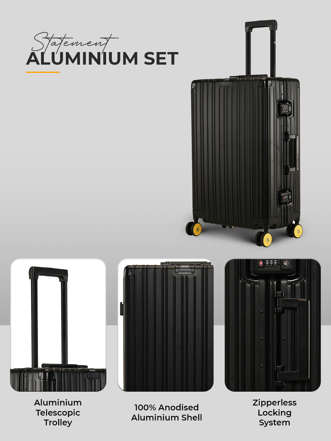 Aluminum Black Check-In Medium