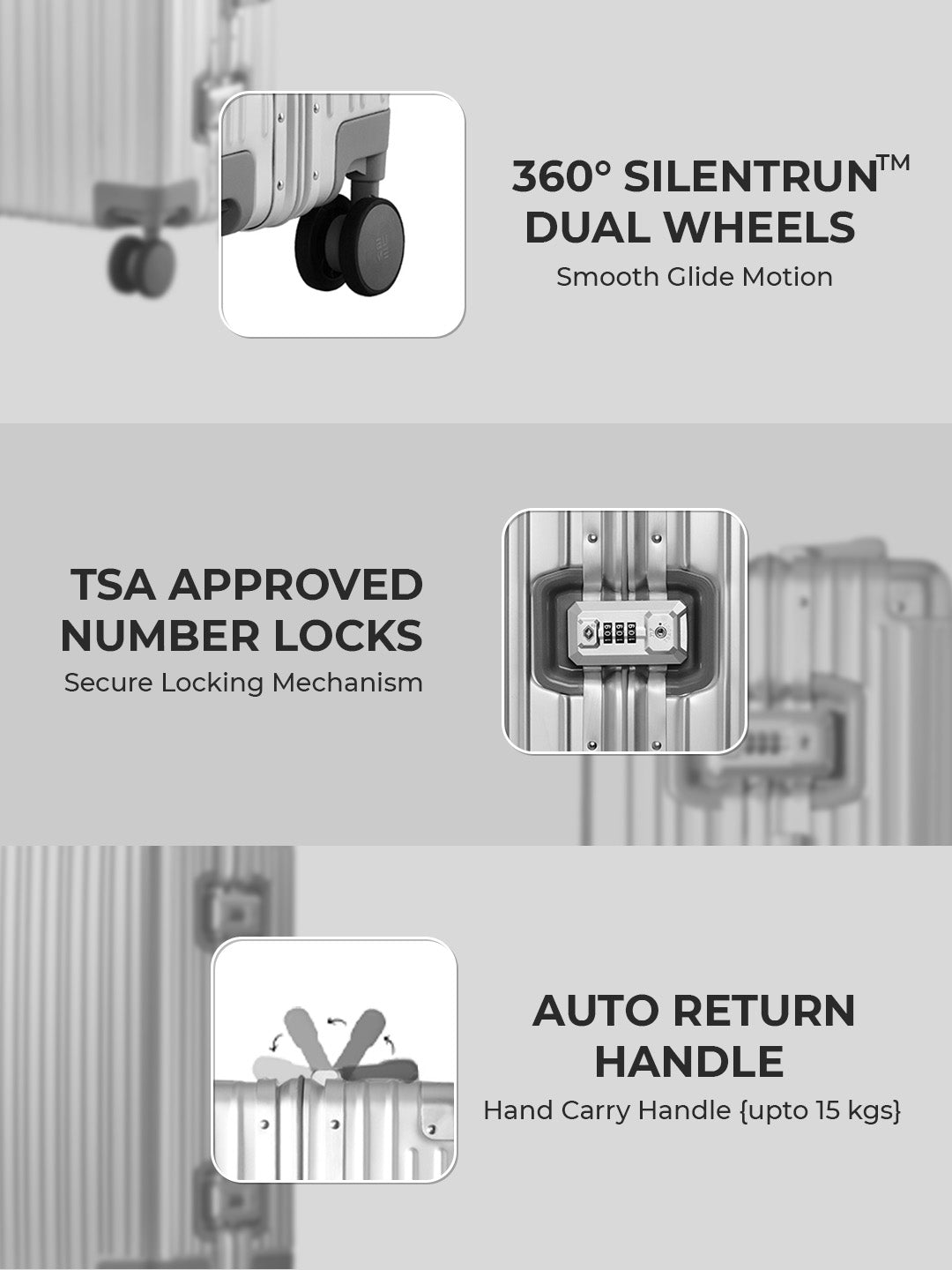 Aluminum Silver Check-In Medium