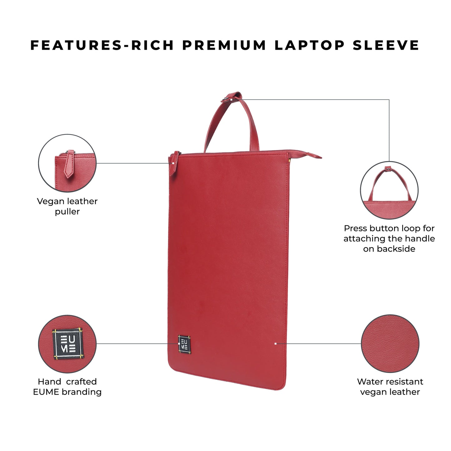 Tech Vegan Leather Laptop Case