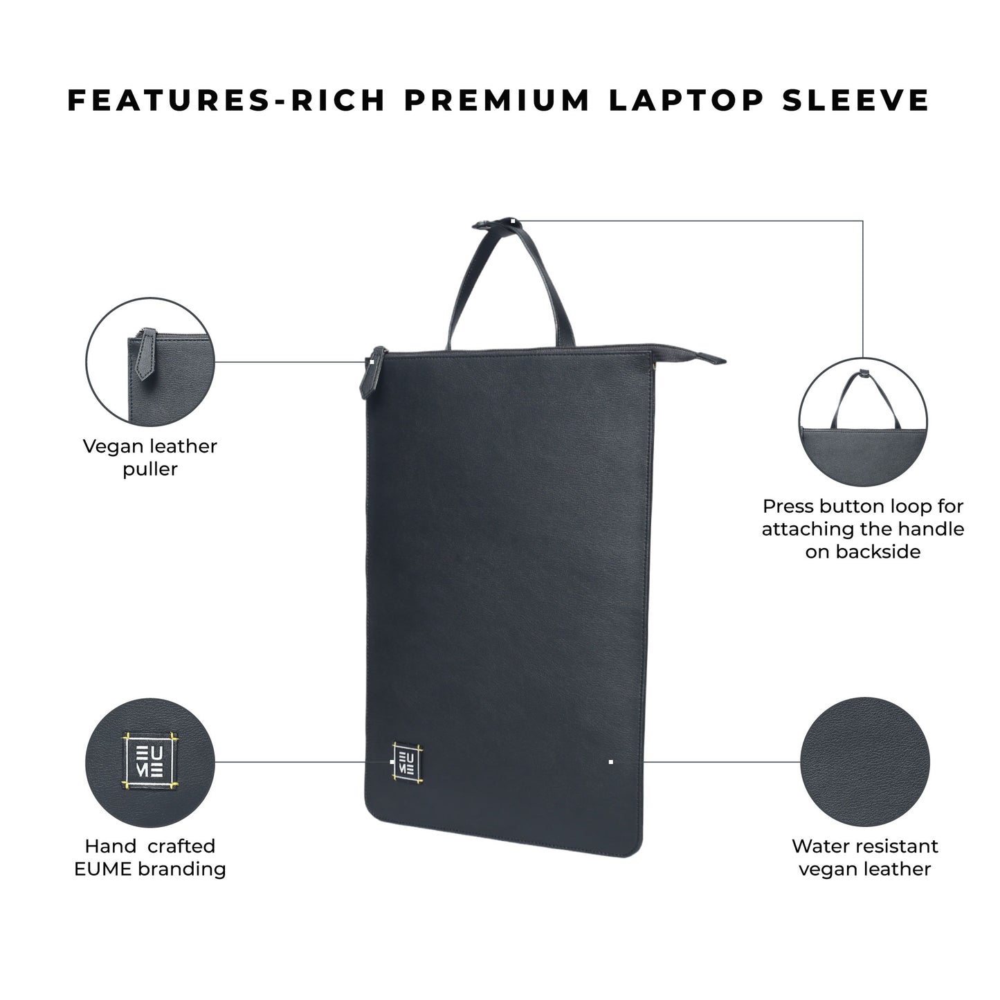 Tech Vegan Leather Laptop Case