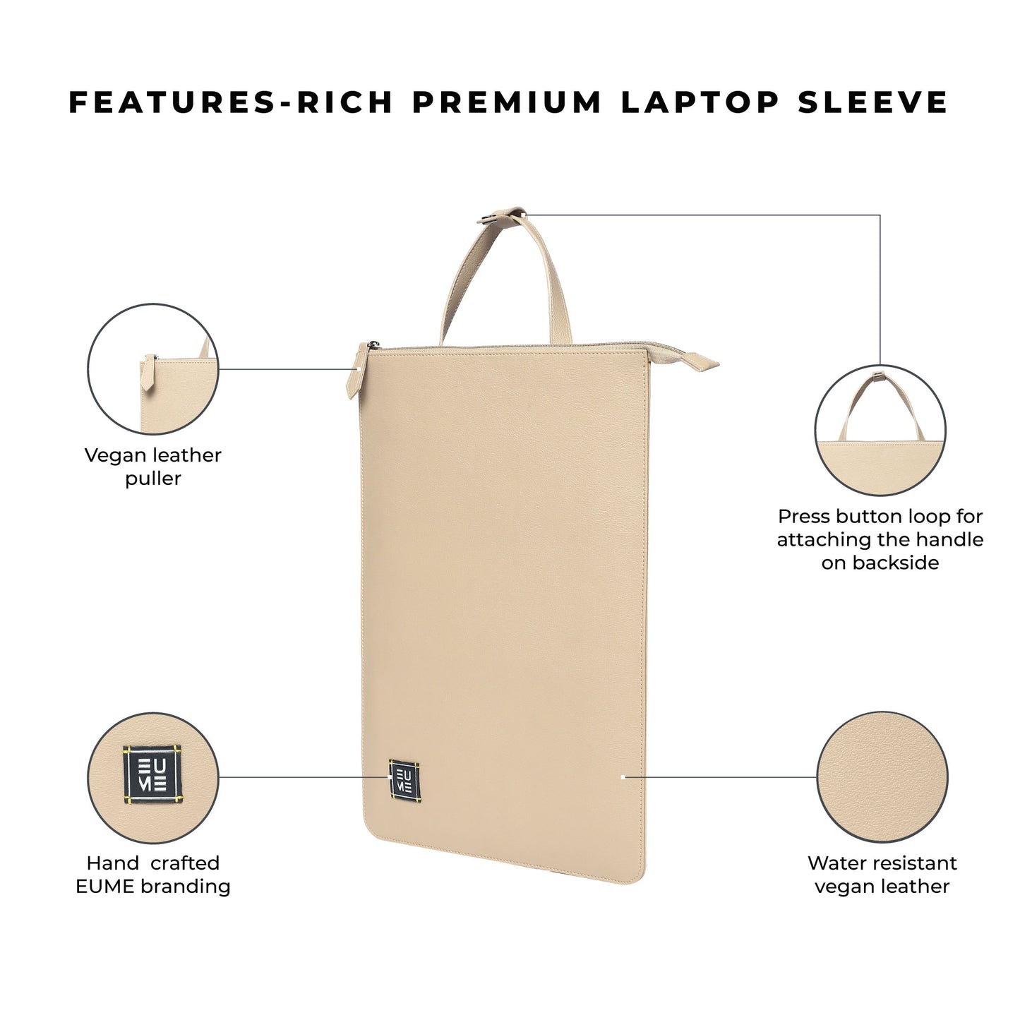 Tech Vegan Leather Laptop Case